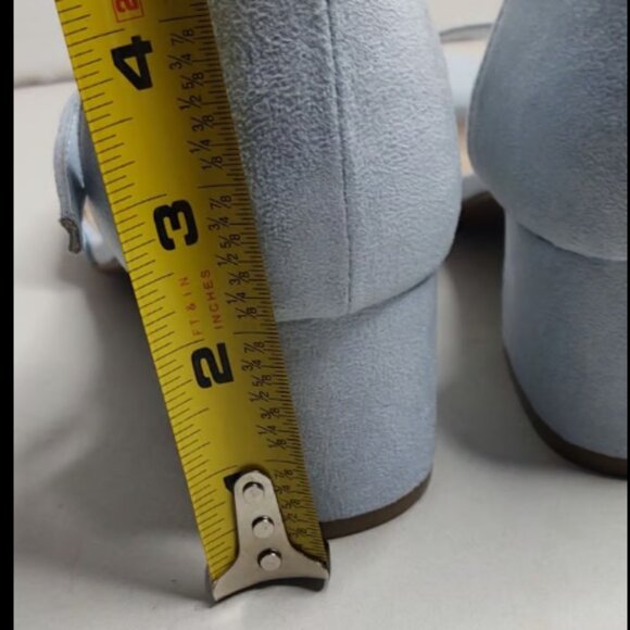 LONDON FOG Women's Nikki Low Two Piece Block Heel Dress Shoe 7.5M Ankle Strap. - Picture 3 of 8